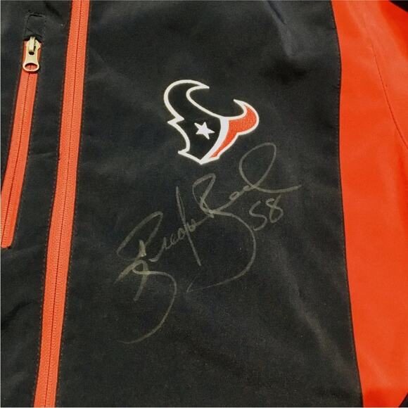 Brooks Reed Autographed Texans Zip Up Jacket - Picture 2 of 4
